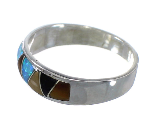 Sterling Silver Multicolor Ring Size 6-3/4 AX53631